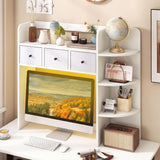 Tangkula Desktop Bookshelf with LED Lights