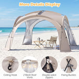 Tangkula 13.3 ft x 13.3 ft Beach Tent for 12-15 People