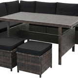 Tangkula 7 Pieces Wicker Patio Furniture Set