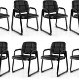 Tangkula Waiting Room Guest Chair, Upholstered Conference Chair with Armrest & Ergonomic Backrest