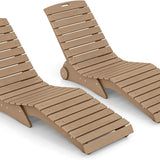 Tangkula in-Pool Lounge Chair, HDPE Chaise Lounger with Wheels