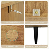Tangkula 4-Cube Bookshelf, Wood Bookcase & 5 Metal Legs