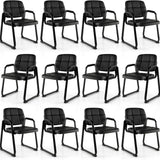 Tangkula Waiting Room Guest Chair, Upholstered Conference Chair with Armrest & Ergonomic Backrest