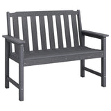 Tangkula 2-Person HDPE Outdoor Garden Bench with Backrest for Balcony