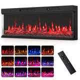 Tangkula 3-Sided Electric Fireplace with Remote | 750W/1500W ETL Certification