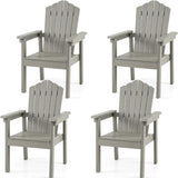 Tangkula Outdoor HIPS Adirondack Chair with High Backrest (1/2/4)