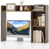 Tangkula Desktop Bookshelf, Countertop Storage Hutch with 5 Shelves for Computer Desk