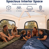 Tangkula 10FT x 9FT 6-Person Camping Tent, Easy Setup Family Cabin Tent with Top Rainfly