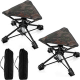 Tangkula Folding Camping Stool 360° Swivel Hunting Chair with Anti-Sink Feet