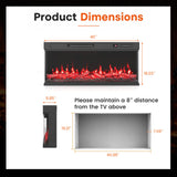 Tangkula 3-Sided Electric Fireplace with Remote | 750W/1500W ETL Certification