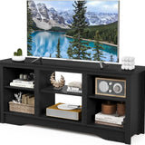 Tangkula TV Stand for up to 65" Flat Screen TVs, 58" Media Entertainment Center w/Adjustable Shelves