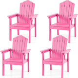 Tangkula Outdoor HIPS Adirondack Chair with High Backrest (1/2/4)