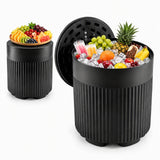 Tangkula Outdoor Cooler Side Table | 3-in-1 Ice Bucket Holds 25 Beverage Cans
