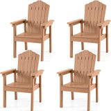 Tangkula Outdoor HIPS Adirondack Chair with High Backrest (1/2/4)