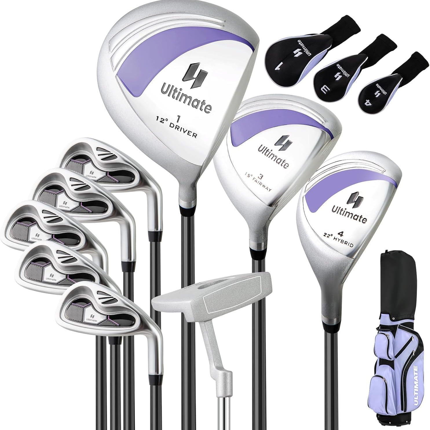 Tangkula Complete Golf Clubs Set 10 Pieces Right Hand, Free Putter, Golf Club Set