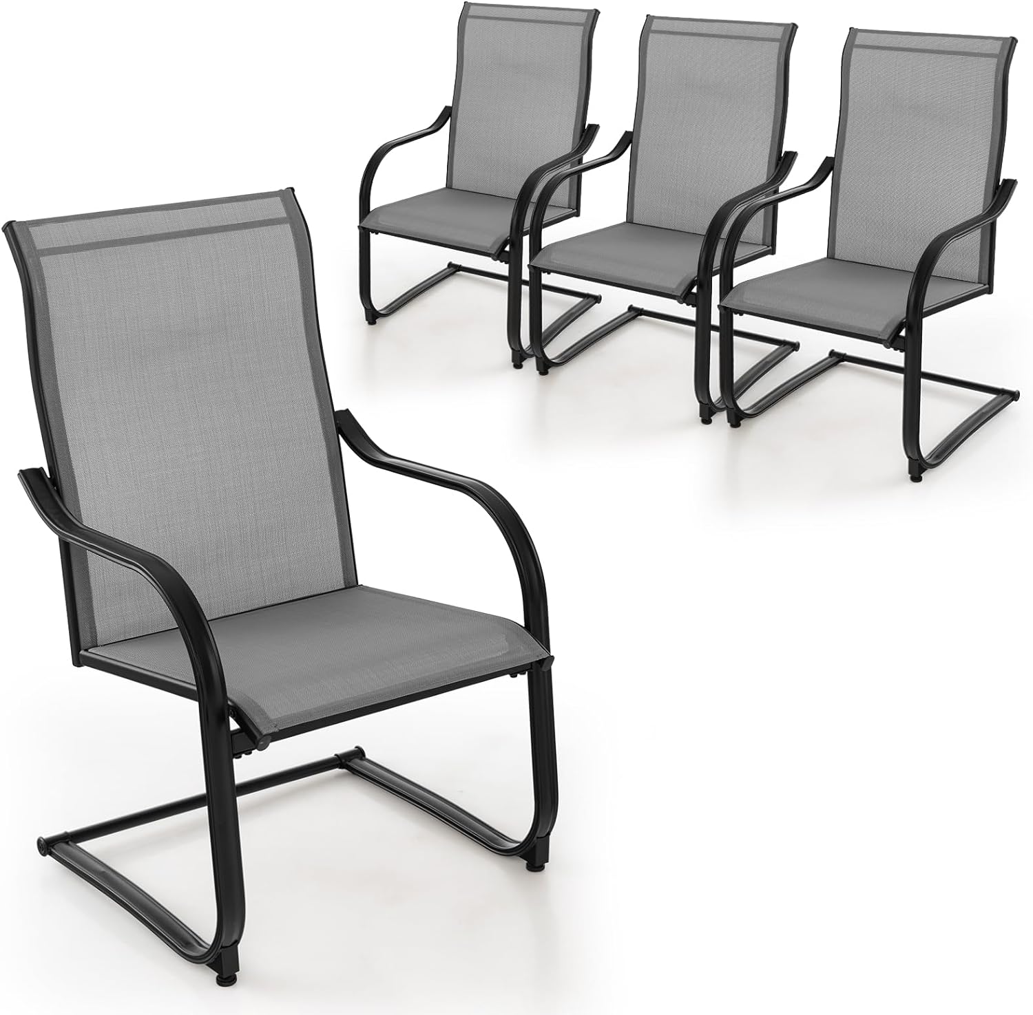 2 Pieces Outdoor Dining Chairs - Tangkula