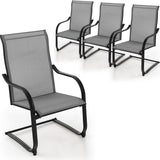 2 Pieces Outdoor Dining Chairs - Tangkula
