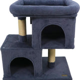 Tangkula Small Cat Tree 25.5 Inch Cat Tower with 2 Large Cat Condos
