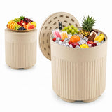 Tangkula Outdoor Cooler Side Table | 3-in-1 Ice Bucket Holds 25 Beverage Cans