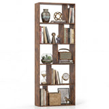 Tangkula 6-Tier Bookshelf | 65" H 10-Cube Open White Bookcase (1/2)