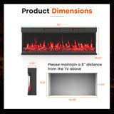 Tangkula 3-Sided Electric Fireplace with Remote | 750W/1500W ETL Certification