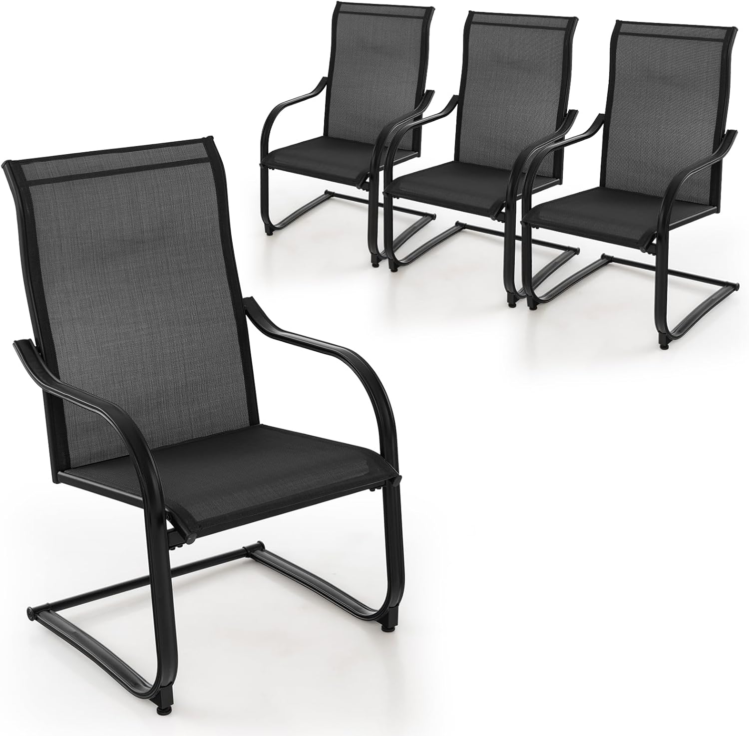 2 Pieces Outdoor Dining Chairs - Tangkula