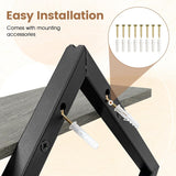Tangkula Set of 2 Floating Shelves for Wall with Geometric Frame