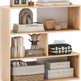Tangkula 6 Cubes Bookcase, 2-Piece Separable Floor Standing Open Horizontal Bookshelf