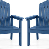 Tangkula Outdoor HIPS Adirondack Chair with High Backrest (1/2/4)