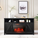 Tangkula Electric Fireplace TV Stand, 59 Inches TV Console
