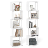 Tangkula 5-Tier S-Shaped Bookshelf (1/2)