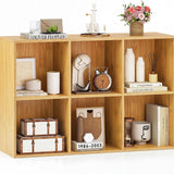 Tangkula 6-Cube Bookcase | Modern Freestanding 3-Tier Bookshelf