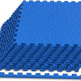 Tangkula 12/24/36/48 Tiles Exercise Flooring Mats with Border