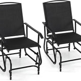 Tangkula Outdoor Glider Chair with Metal Frame & Armrests (1/2)