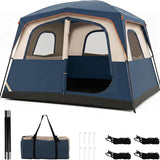 Tangkula 10FT x 9FT 6-Person Camping Tent, Easy Setup Family Cabin Tent with Top Rainfly