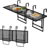 Tangkula Balcony Railing Table