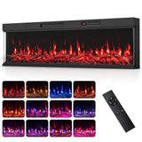 Tangkula 3-Sided Electric Fireplace with Remote | 750W/1500W ETL Certification