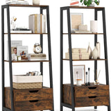 Tangkula 52.5" Tall Freestanding Bookcase with Sturdy Metal Frame