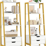 Tangkula 52.5" Tall Freestanding Bookcase with Sturdy Metal Frame