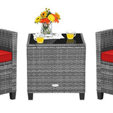 Tangkula 3 Pieces Patio Furniture Set