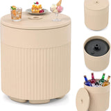 Tangkula 3-in-1 Umbrella Side Table with 2" Umbrella Hole