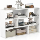 Tangkula 6 Cubes Bookcase 2-Piece Separable Floor Standing Open Horizontal Bookshelf