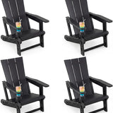 Tangkula Adirondack Chairs with Wood Texture for Garden (1/2/4)