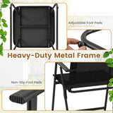 Tangkula 3 Piece Patio Folding Dining Set