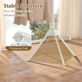 Tangkula 4 Legs Foldable Clothes Drying Rack with 8 Bamboo Hanging Rods and 40 Hanger Slots