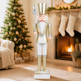 Tangkula 4 FT Christmas Nutcracker Figure with Scepter & Hat