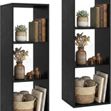 Tangkula 3-Cube Bookcase, 4-Tier Bookshelf with Open Compartments