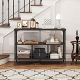 Tangkula 3-Tier Bookshelf|Horizontal Cubby Bookcase