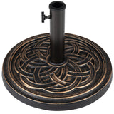 Tangkula 18" Round Umbrella Base with Adjustable Knob Fit 1.5"/1.9" Poles