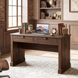 Tangkula 48” Computer Desk with 2 Drawers, Farmhouse Executive Desk